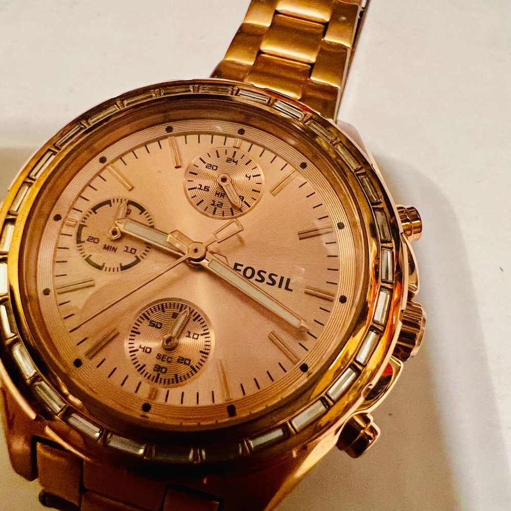 Fossil Women's Ch2826 Dylan Rose Gold-Tone Chrono… - image 1